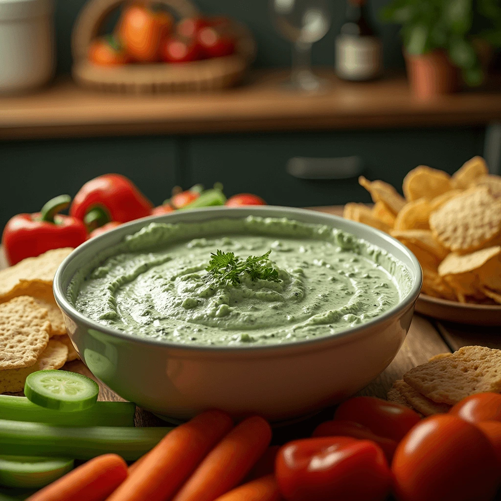 creat alt ,title , caption and description for an image about: knorrs spinach dip recipe